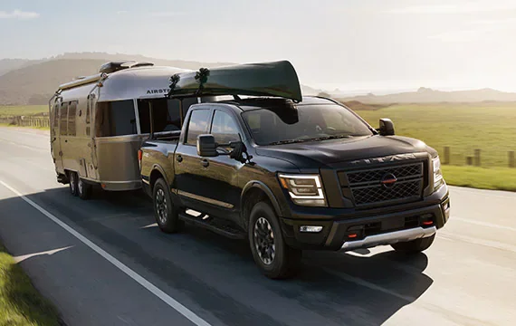 2022 Nissan TITAN towing airstream | Destination Nissan in Albany NY