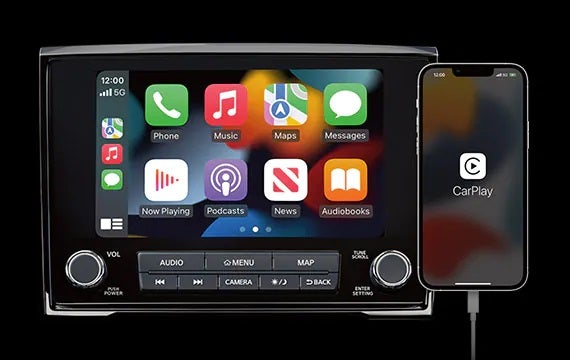 Stay connected with a standard 8" touch-screen display 2023 Nissan Titan | Destination Nissan in Albany NY