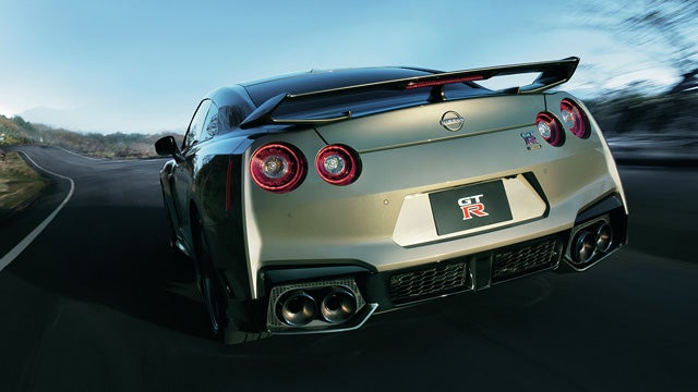 2024 Nissan GT-R seen from behind driving through a tunnel | Destination Nissan in Albany NY