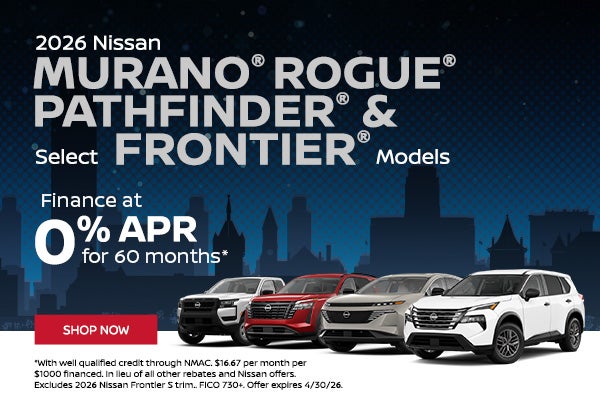 Murano, Rogue, Pathfinder, Frontier