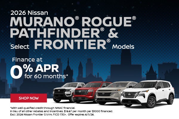 2026 Nissan Muranos, Rogues, Pathfinders & Frontiers