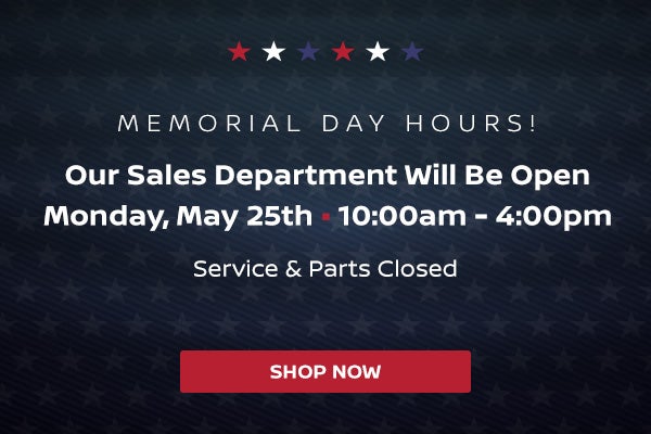 Memorial Day Hours